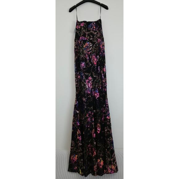 Helsi Helen Strapless Floral Stretch Sequin Mermaid Maxi Dress Sz Medium NWT - Picture 5 of 11